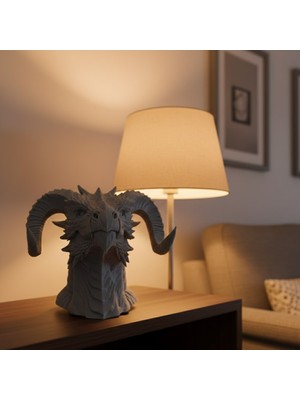 Asılabilir / Masaüstü Ejderha Modeli 3D Dekoratif Heykel 22X17 cm