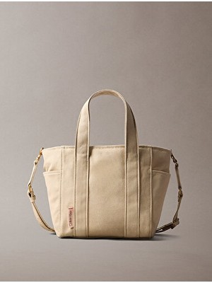 Calvin Klein Kadın Webbing Strap Canvas Küçük Tote Çanta