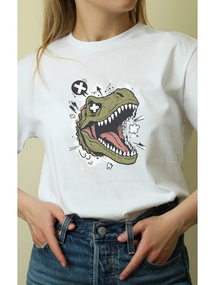 Velmora Fashion Unisex Oversize 24/1 Penye Dtf Baskılı Tişört - DTF148