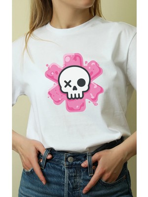 Velmora Fashion Unisex Oversize 24/1 Penye Dtf Baskılı Tişört - DTF146