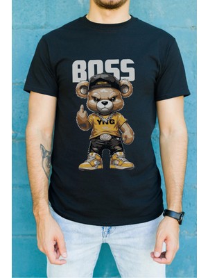 Velmora Fashion Unisex Oversize 24/1 Penye Dtf Baskılı Tişört - DTF119