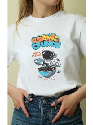 Velmora Fashion Unisex Oversize 24/1 Penye Dtf Baskılı Tişört - DTF174