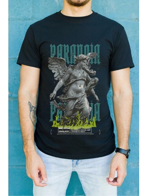 Velmora Fashion Unisex Oversize 24/1 Penye Dtf Baskılı Tişört - DTF93