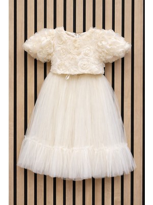 NerKids Kız Çocuk Güllü Tütü Takım Abiye