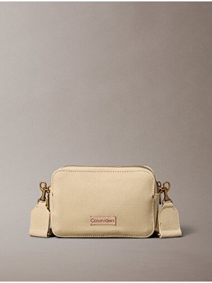 Calvin Klein Kadın Webbing Strap Canvas Camera Omuz Çantası