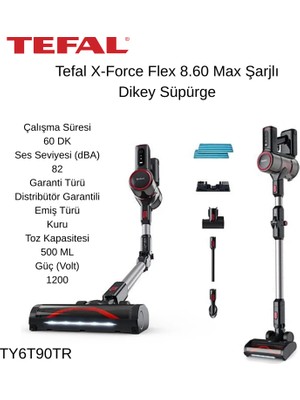 Tefal X-Force Flex 8.60 Max Şarjlı Dikey Süpürge + Xiaomi Baskül Hediye