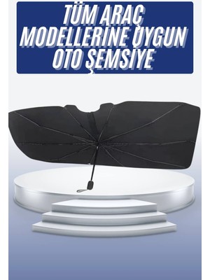 Dukkanıum Oto Ön Cam Güneşliği Otomatik Katlanabilir Gölgelik Oto Cam Şemsiye