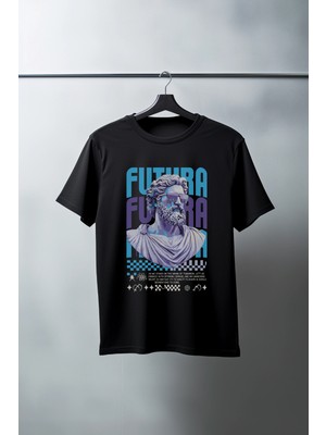 Velmora Fashion Unisex Oversize 24/1 Penye Dtf Baskılı Tişört - DTF85