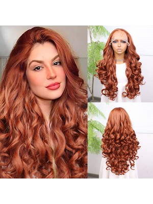 Indispensablely Bakır Bebek Lı Fiber Sen Yoğun Dalgalı Tül Peruk