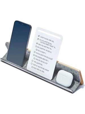 Clue Design Masaüstü Düzenleyici Organizer Stand - Premium Metal Ahşap