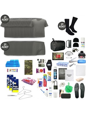 Askerimalzeme.com 21'li Yazlık Her Şey Dahil Denizci Bedelli Asker Seti