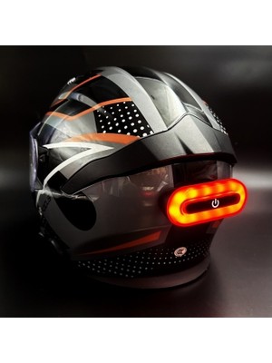 Azurtech Motosiklet ve Bisiklet Kask Çanta Vb Uyumlu LED Çakar Gece Görüş Usb'li LED