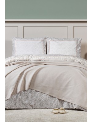 Elart Angel Pike Çift Kişilik %100 Pamuk (200X220 Cm) Bej