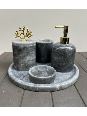 Ege Gross 5 Li Banyo Seti %100 Mermer