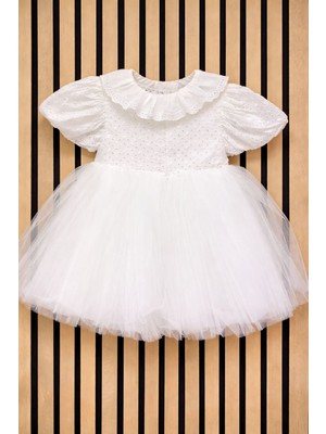 NerKids Kız Çocuk Yarım Kol Yıldız Elbise