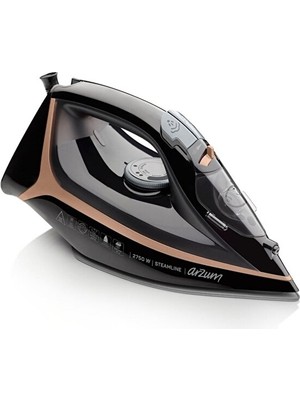 Arzum Steamkıne Buharlı Ütü Siyah AR6025 Std