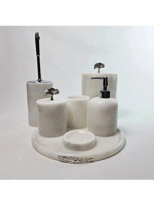 Ege Gross Beyaz Mermer Banyo Seti 7li/mermer Banyo Takımı