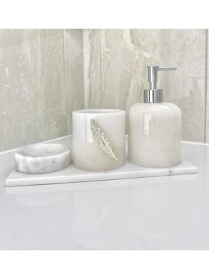 Ege Gross Mermer 4'lü Figürlü Banyo Seti