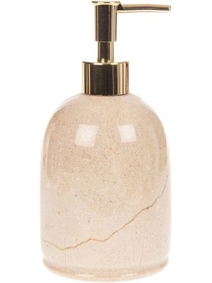 Ege Gross Bej Rengı Altın Detaylı Mermer Sıvı Sabunluk