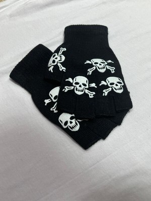 Dükkan Design Skull Heads Kesik Parmak Eldiven