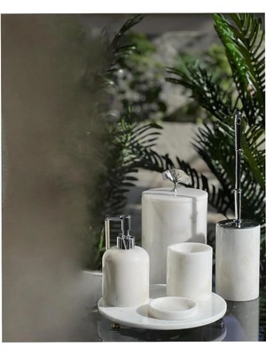 Ege Gross Doğal Beyaz  Mermer / Aksesuar Detaylı 76Lİ Mermer Banyo Seti /mermer Banyo Takımı