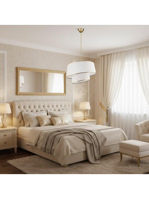 Elizim Home Lighting Pasta 2 Katlı Abajur Sarkıt Avize