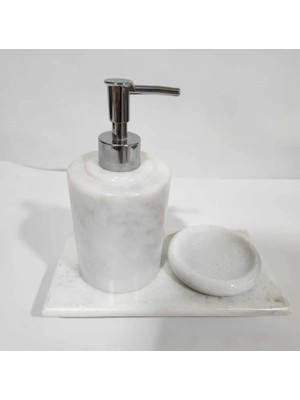 Ege Gross Beyaz Mermer Banyo Seti 3lü