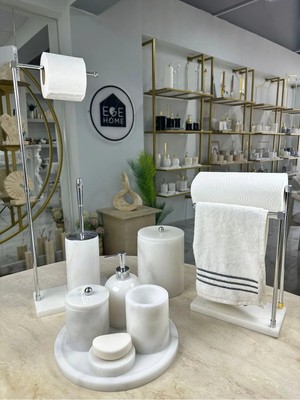 Ege Gross Mermer Banyo Seti- 9 Parça -Mermer Banyo Seti