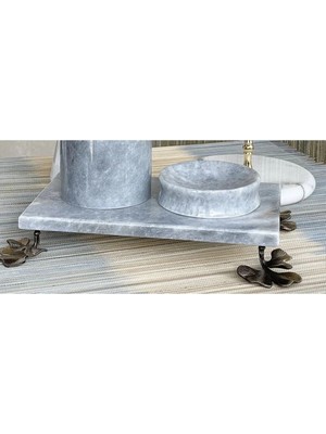 Ege Gross Dekoratif Bej Mermer Gınko Aksesuar Tepsı