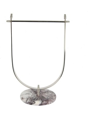 Ege Gross Mermer Tabanli Pirinç El Havluluk Gümüş