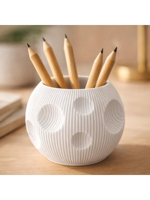 Basart Minimalist  Kalemlik - Estetik Çalışma Masası Aksesuarı 3D Tasarım
