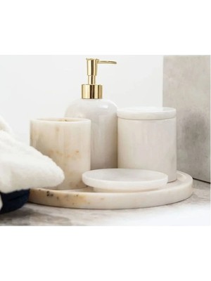 Ege Gross Dekoratif Mermer 5 Li Banyo Seti Takımı