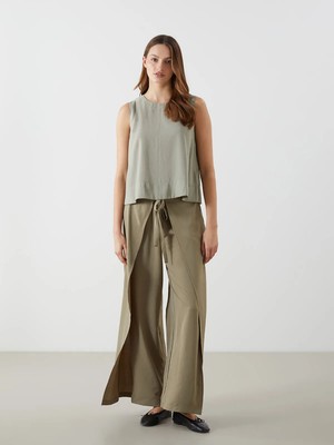 Lc Waikiki Yeni Sezon Beli Lastikli Geniş Paça Kadın Pareo Pantolon