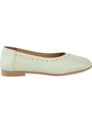 Pegia Deri Taş Detaylı Kadın Babet DG6103