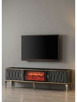 Alıcıoglu Mobilya Şömineli Tv Ünitesi