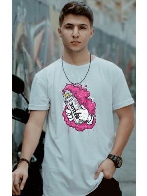 Velmora Fashion Unisex Oversize 24/1 Penye Dtf Baskılı Tişört - DTF117