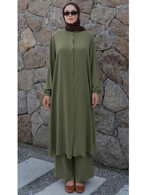 Foremia Hakim Yaka Uzun Pantolonlu Takım-Haki -