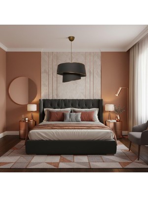 Elizim Home Lighting Pasta 2 Katlı Abajur Sarkıt Avize