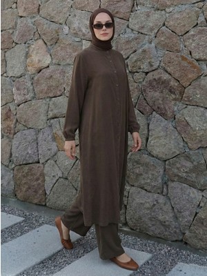 Foremia Hakim Yaka Uzun Pantolonlu Takım-Kahve -