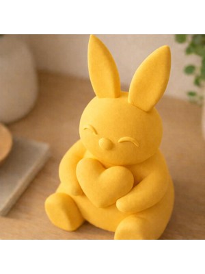 Basart Özel 3D Baskı Dekoratif Tavşan - Aşkın En Sevimli Hali