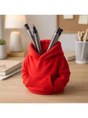 Basart Hoodie Tasarımlı Dekoratif Kalemlik | Ofis & Çalışma Masası Organizer