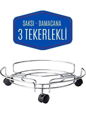 Creatividad Solutions Tekerlekli Saksı Tüp Damacana Altlığı - Taşıyıcı Mutfak Tüpü Taşıyıcı 423534