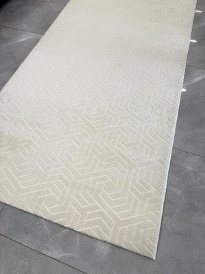 Dinarsu Halı Dinarsu Armoni Halı Lera Krem Kaymaz Taban Yolluk Makinede Yıkanabilir Halı