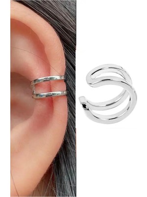 Jaida Moda Unisex Sıkıştırma Deliksiz Çelik Kıkırdak Küpe Ear Cuff