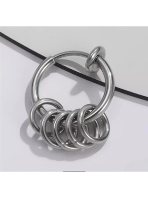 Jaida Moda 316L Cerrahi Çelik Deliksiz Fake Piercing Burun Kulak Dudak Tüm Bölgelere Uyumlu