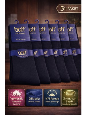 Baff Gold Pamuk 5'li Siyah Erkek Çorap