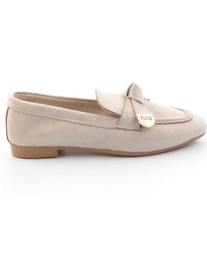 Bambi Bej  Kadın Loafer Ayakkabı K01688011572