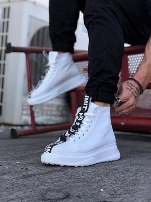 Subutu Beyaz Erkek Yarım Bilek Bot