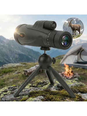 Bosile 10-30X50 Profesyonel Zoomlu Monoküler Dürbün ve Tripod Seti - Doğa, Kamp ve Kuş Gözlemi Için