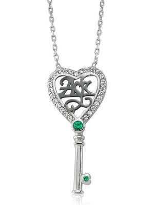 LTG Nova 925 Ayar Gümüş Aşk Yazılı Anahtar Kadın Gümüş Kolye PT2610038 (892)